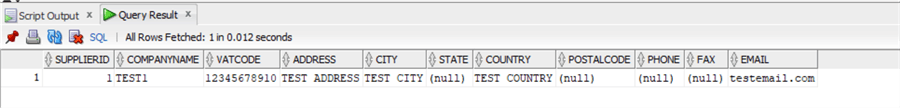 identity column query results