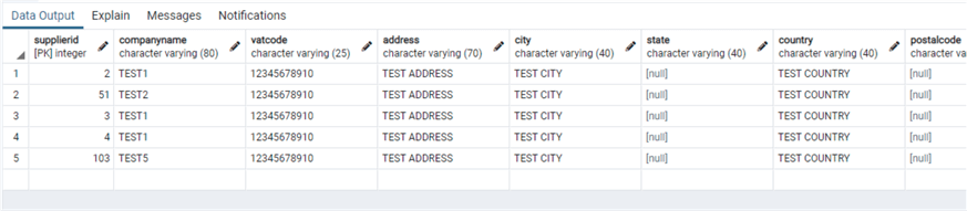 identity column query results