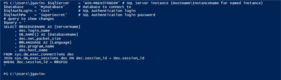 bus Uitverkoop Historicus Learn about SQL Server Connection String Options with PowerShell