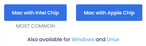 Docker Desktop platform choices for Mac