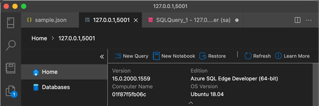 test connections in Azure Data Studio