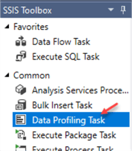 SSIS Toolbox - Data Profiling Task