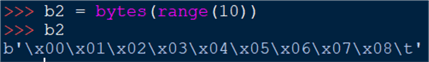 bytes from a range