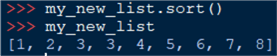 sort the list in-place
