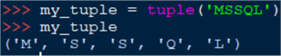 Create a tuple out of an iterable 