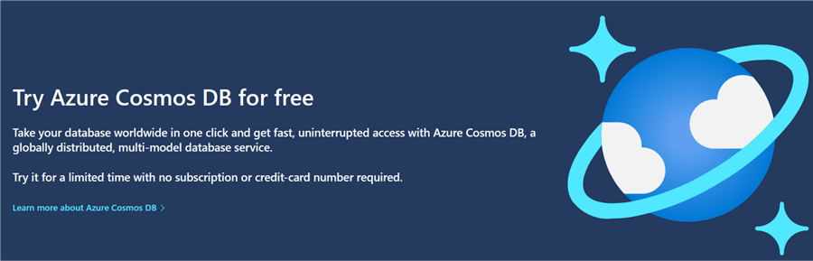 try azure cosmos db for free