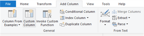 Diagram showing how to navigate to Custom Column