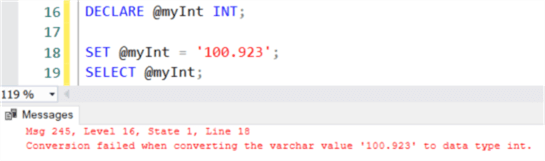 implicit conversion fails from string with numeric data to int