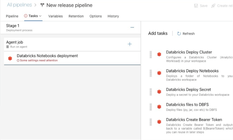 DatabricksCICD Databricks CI CD tasks available in Azure DevOps
