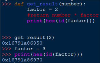same variable names for a variable inside and outside of a function 