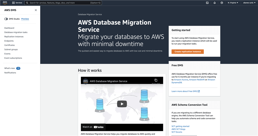 aws database migration service