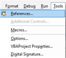 Add references in macro