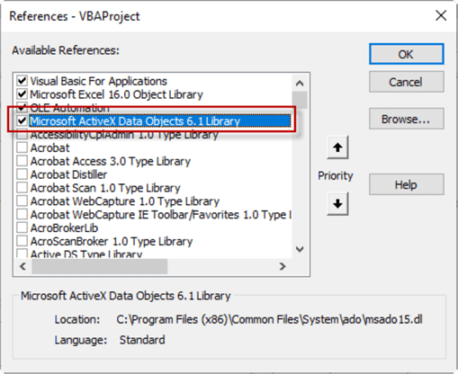 Microsoft ActiveX Data Objects