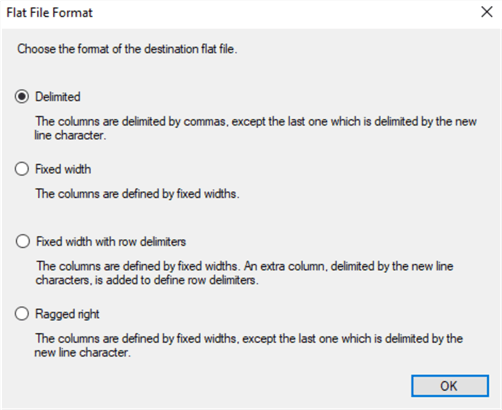 flat file format option