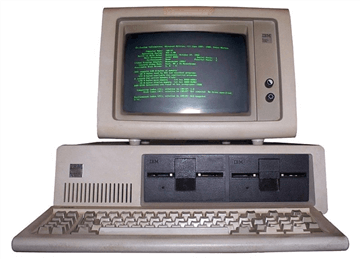 IBM PC with a monochrome monitor