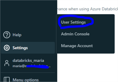 User settings