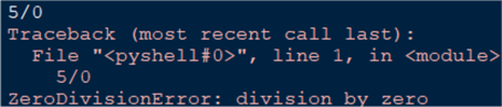 Zero division error
