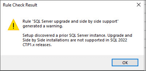 Rule SQL Server upgrade