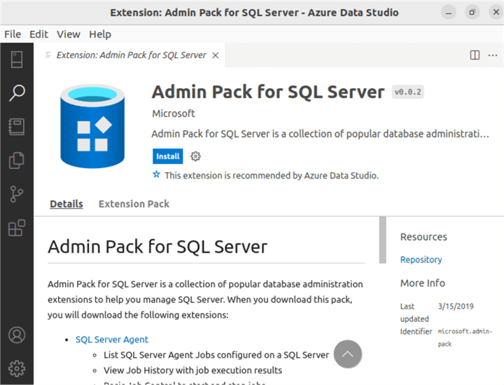 ads admin pack for sql server