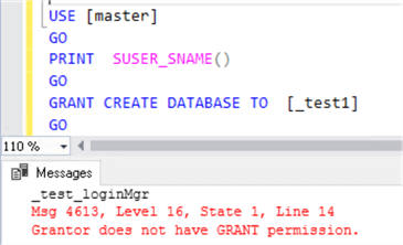 Grant Create Database results for ##MS_LoginManager##