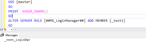 Add login to server role results for ##MS_LoginManager##