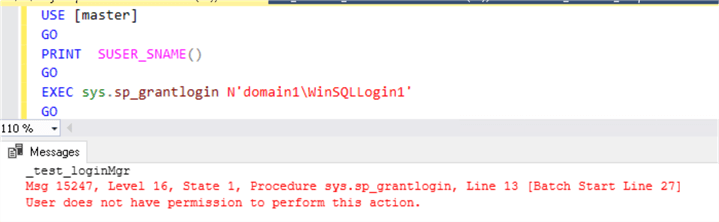 Sp_grantlogin execute results for ##MS_LoginManager##