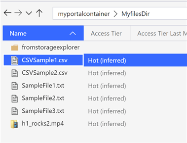 This image shows on how to create new folder in blob container using storage explorer