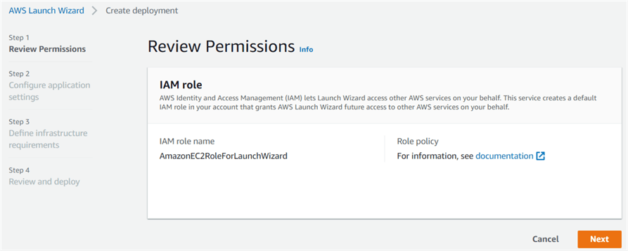AWS Launch Wizard permissions