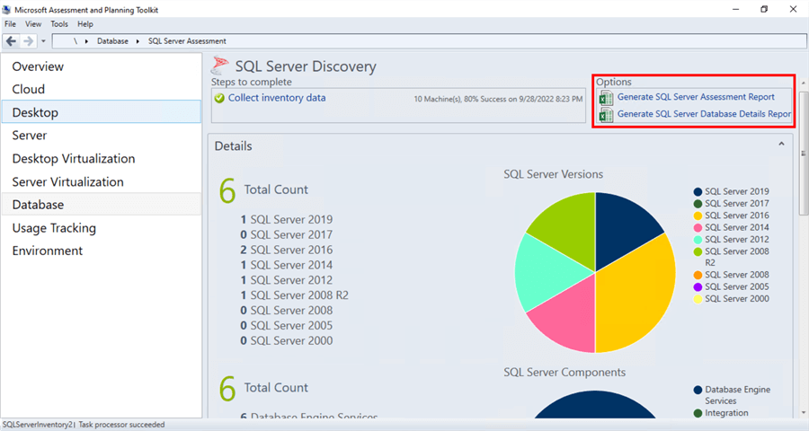 SQL Server Discovery, Generate SQL Server Assessment Report