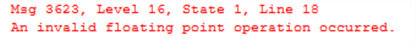 Calculate the LOG() of the negative floating point without base