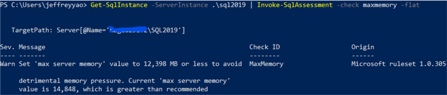assess max server memory 