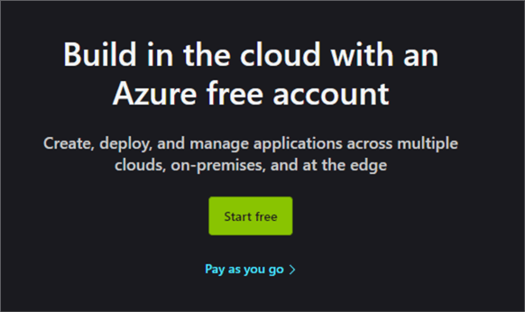 Sign Up Azure Portal