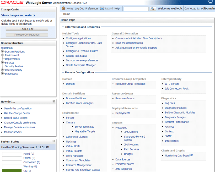 WebLogic Server Administration Console