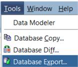Database export