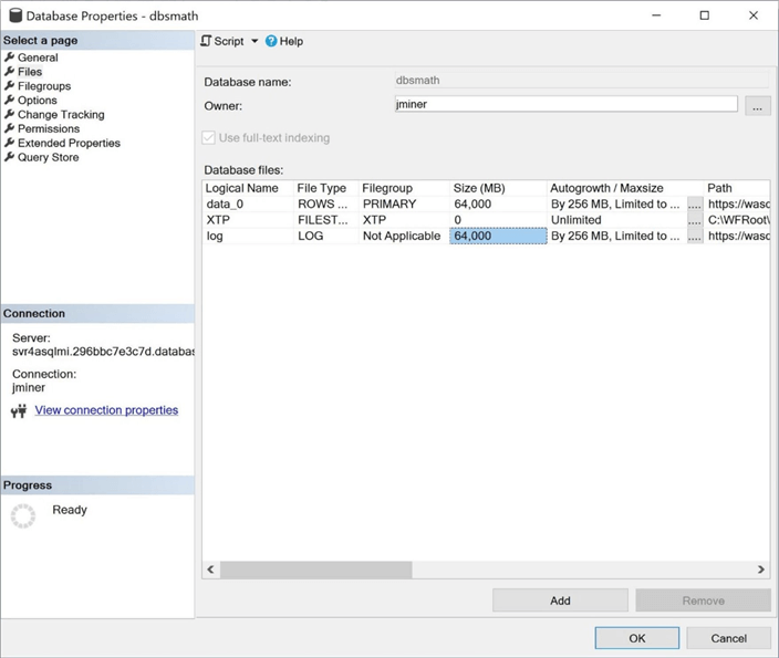 Azure SQL Managed Instance - Change file size of data and log to increase IOPS.