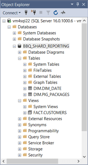 database sharding - using a view to union all the database tables from different shards.