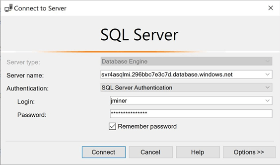 Enable Auditing - Azure SQL MI - Use SSMS to view database