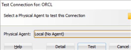 Test connection physical agent