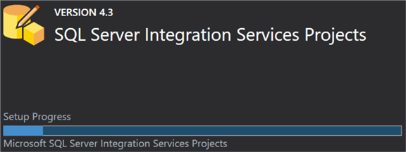 SQL Server Integration Services Projects Setup Progress