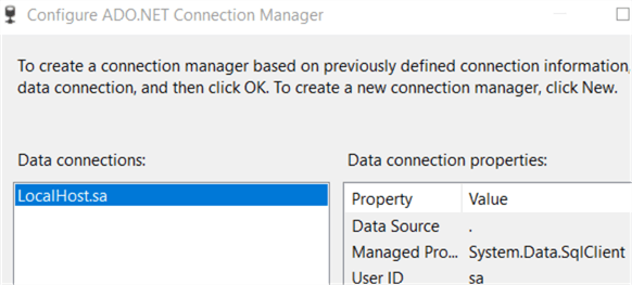 Data connection selected