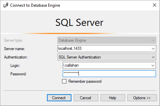 SQL Server Login - l.callahan
