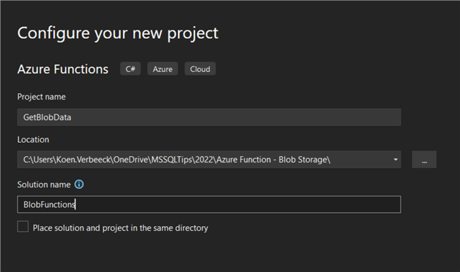 configure the project