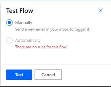 How to test the flow created 2