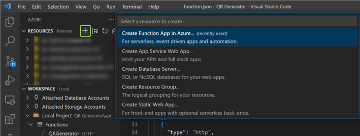 create resource in azure to deploy