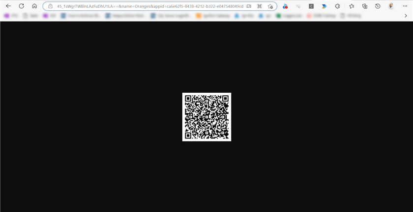 qr code generated in the browser