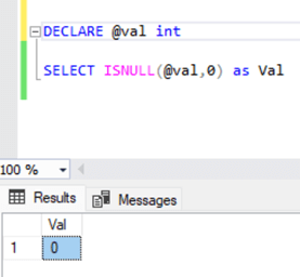 1-ISNULL in SQL