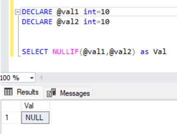 10-NULIFF example in SQL Server