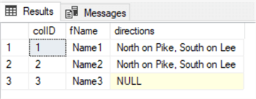 Working with null values