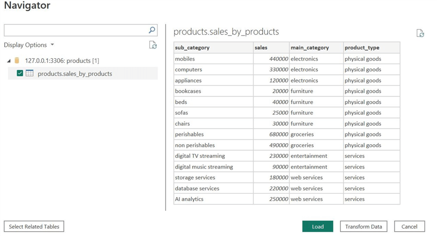 Preview queries in Power BI