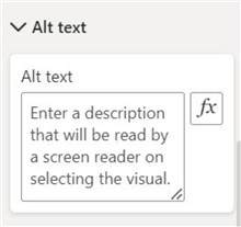 Alt text customization options